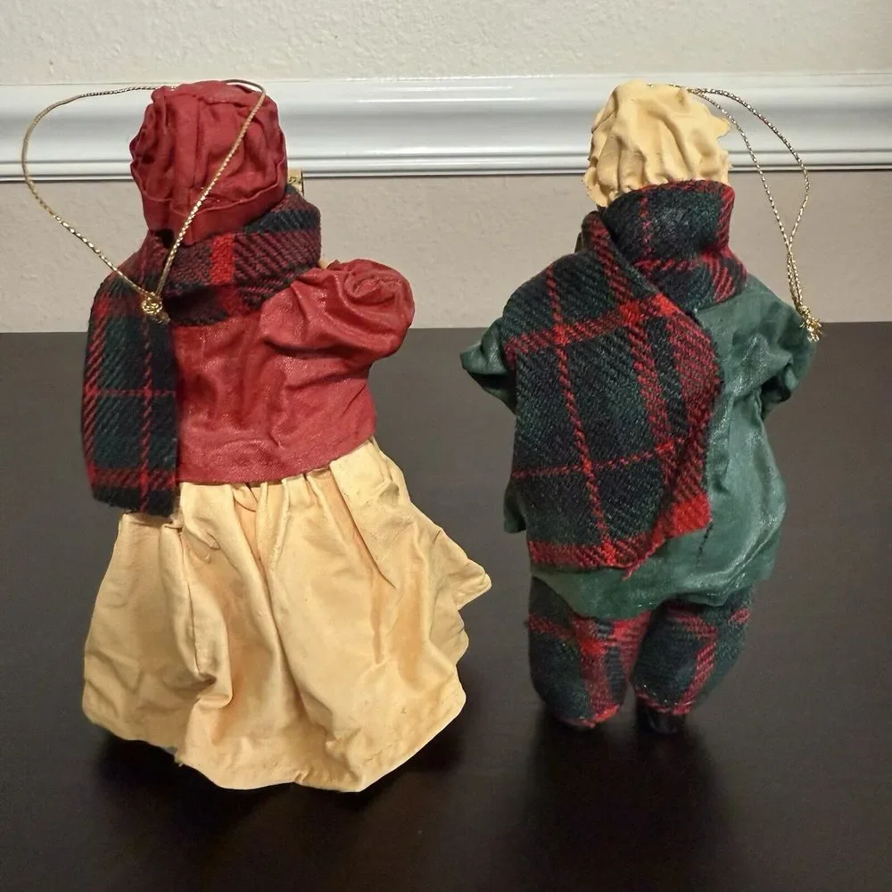 Vintage‎ SANTA'S WORLD Kurt Adler CAROLER FAMILY Paper Mache Dolls Christmas